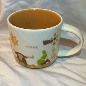 Starbucks Texas Mug with Green and Brown Design